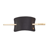 Black Leather Hair Barrette